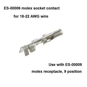 ES-00006 molex socket contact for 9 Position Molex receptacle.