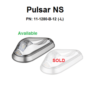 AeroLEDs Pulsar NS navigation light / acs light. Single left side light. Red light. Part number: 11-1280-B-12